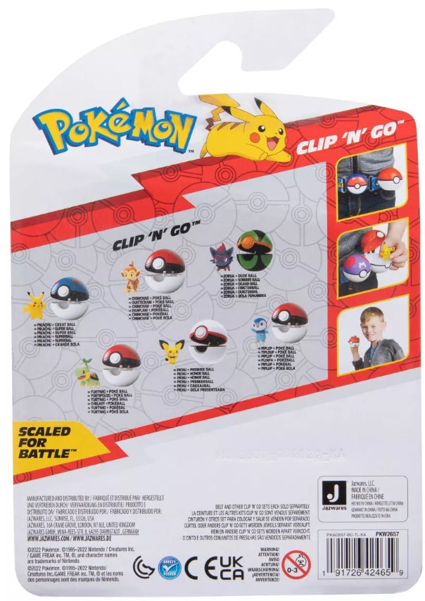 Pokemon Chimchar And Poke ball Battle Ready With Pokemon Figure Clip And Go