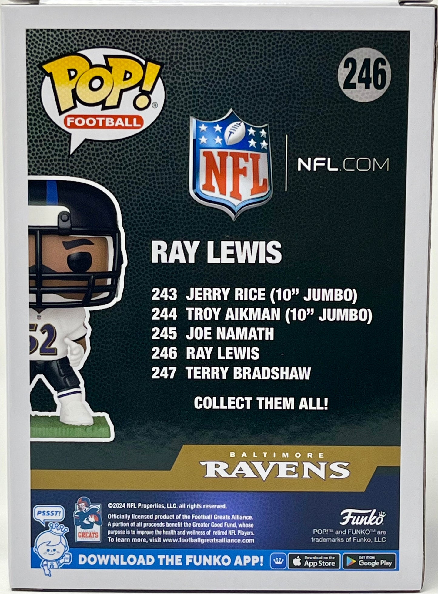 Funko Pop! NFL Legends Baltimore Ravens Ray Lewis Pop! Vinyl Figure #246