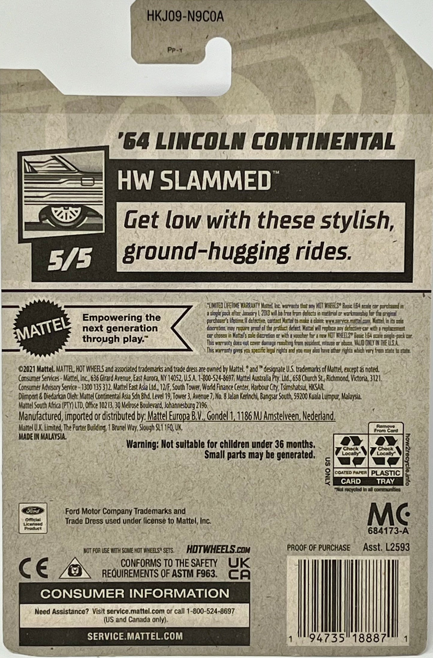 2 X Hot Wheels '64 Lincoln Continental #246 HW Slammed 5/5