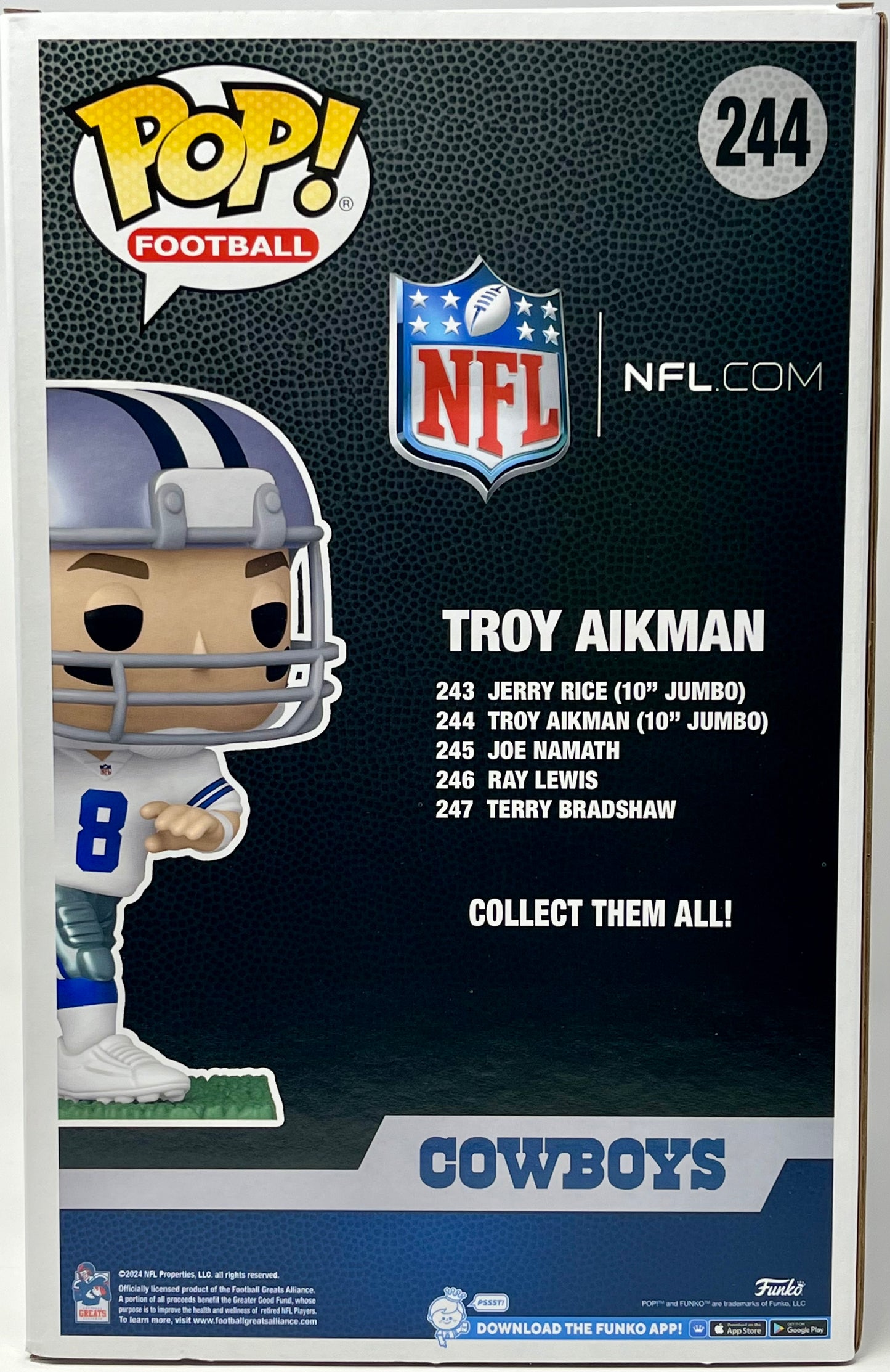 Funko POP NFL Officially Licensed Legends: Dallas Cowboys Troy Aikman 10"
