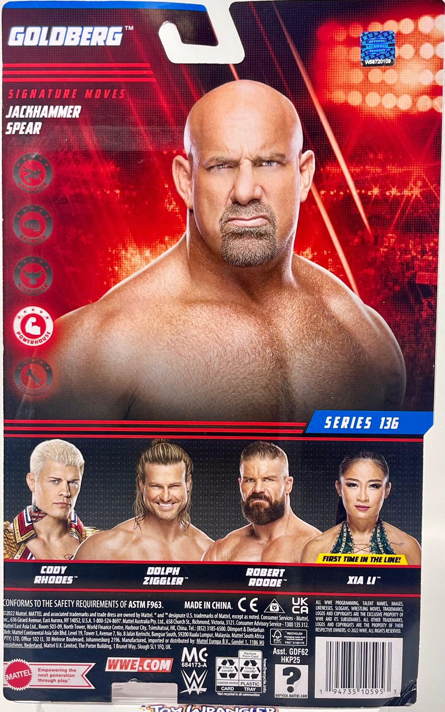 WWE Basic Series 136 GOLDBERG Wrestling Action Figure By Mattel