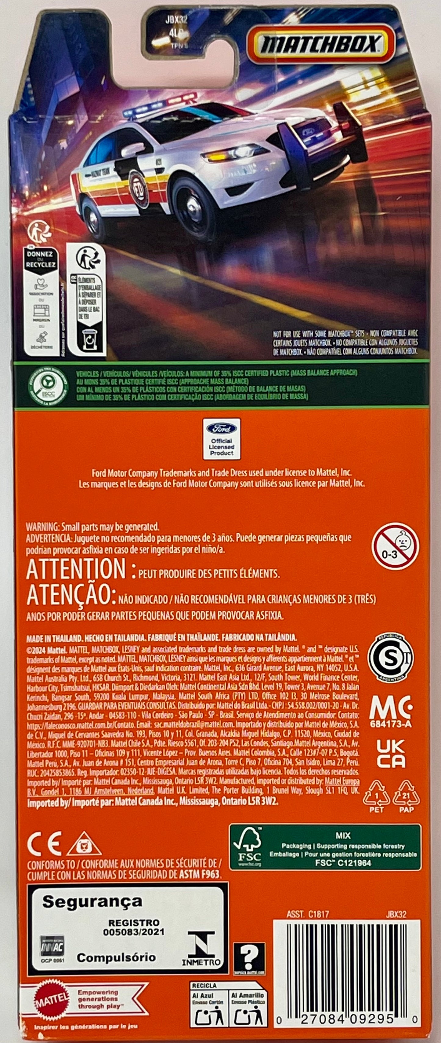 Matchbox 5 Pack MBX Rescue IV with Ford Police INTCP, F-150 Animal Control