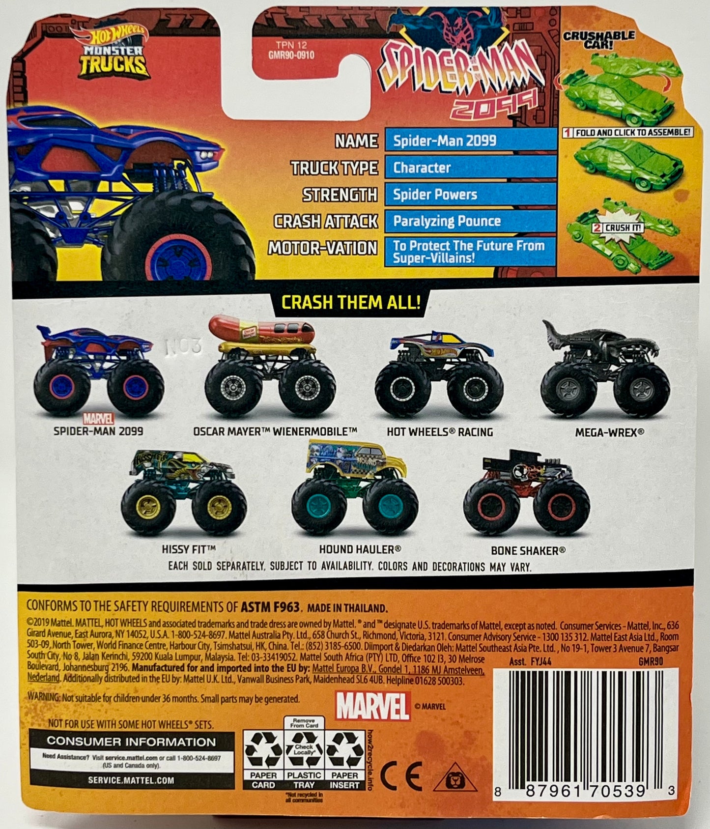 Hot Wheels Monster Trucks Spider-man 2099