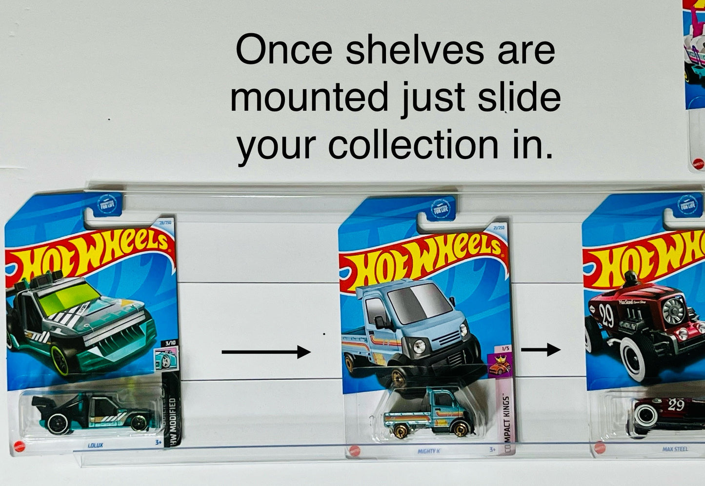 Toy Wrangler Adjustable Display Shelf for Diecast Cars, Comic Books, Pokemon card, Action Figures, Dolls, Record Album Covers, Photos, Poster and More