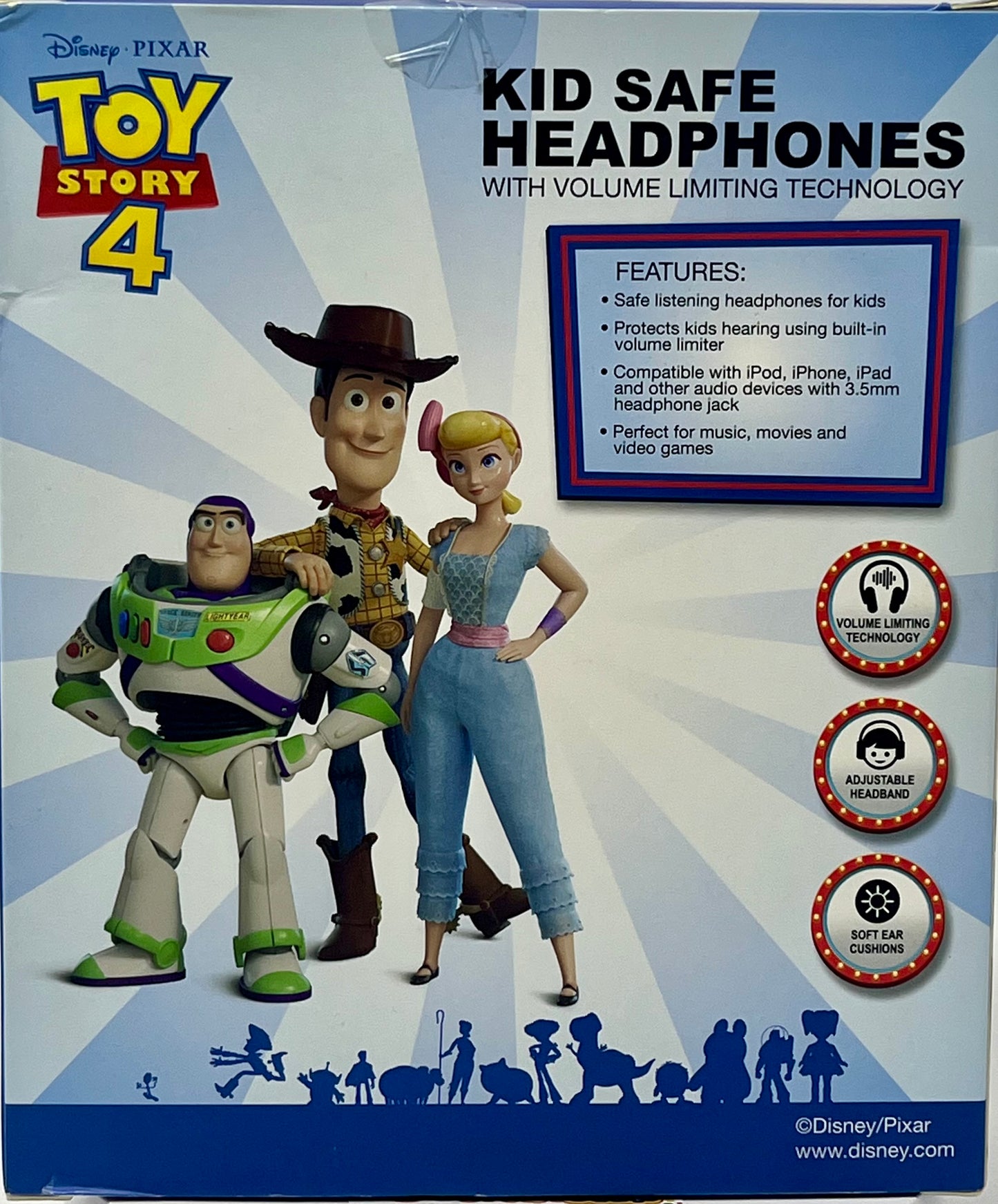 Disney TOY STORY 4 Kid Safe Headphones! Built-In Volume Limiting Technology!