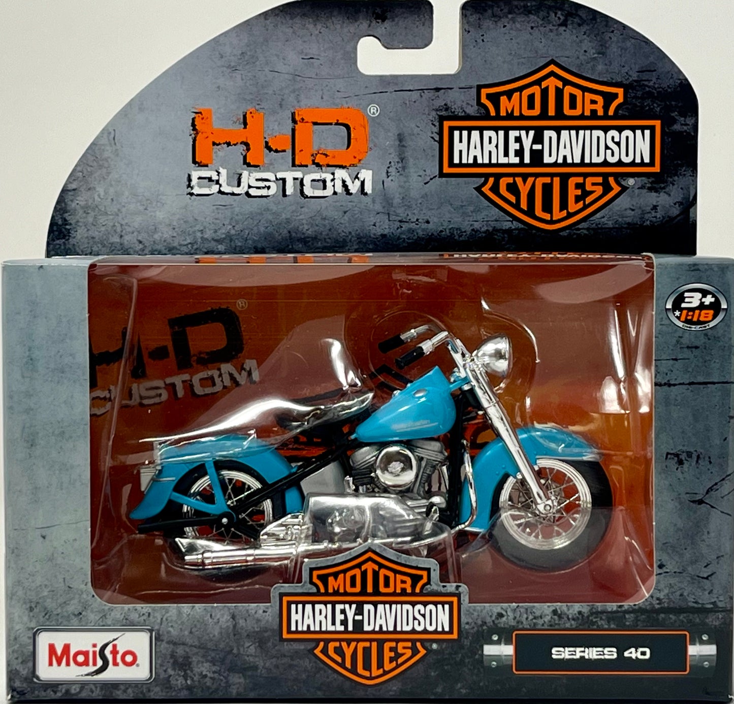 Harley Davidson-Series 40-Maisto-1953 Light Blue FL Hydra Glide