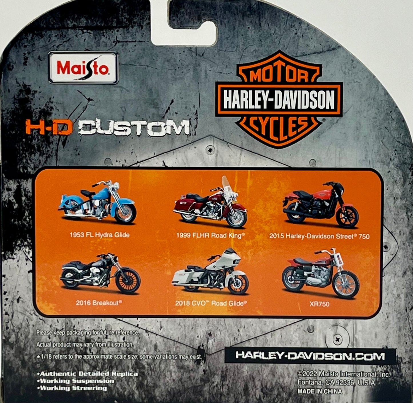 Harley Davidson-Series 40-Maisto-1953 Light Blue FL Hydra Glide