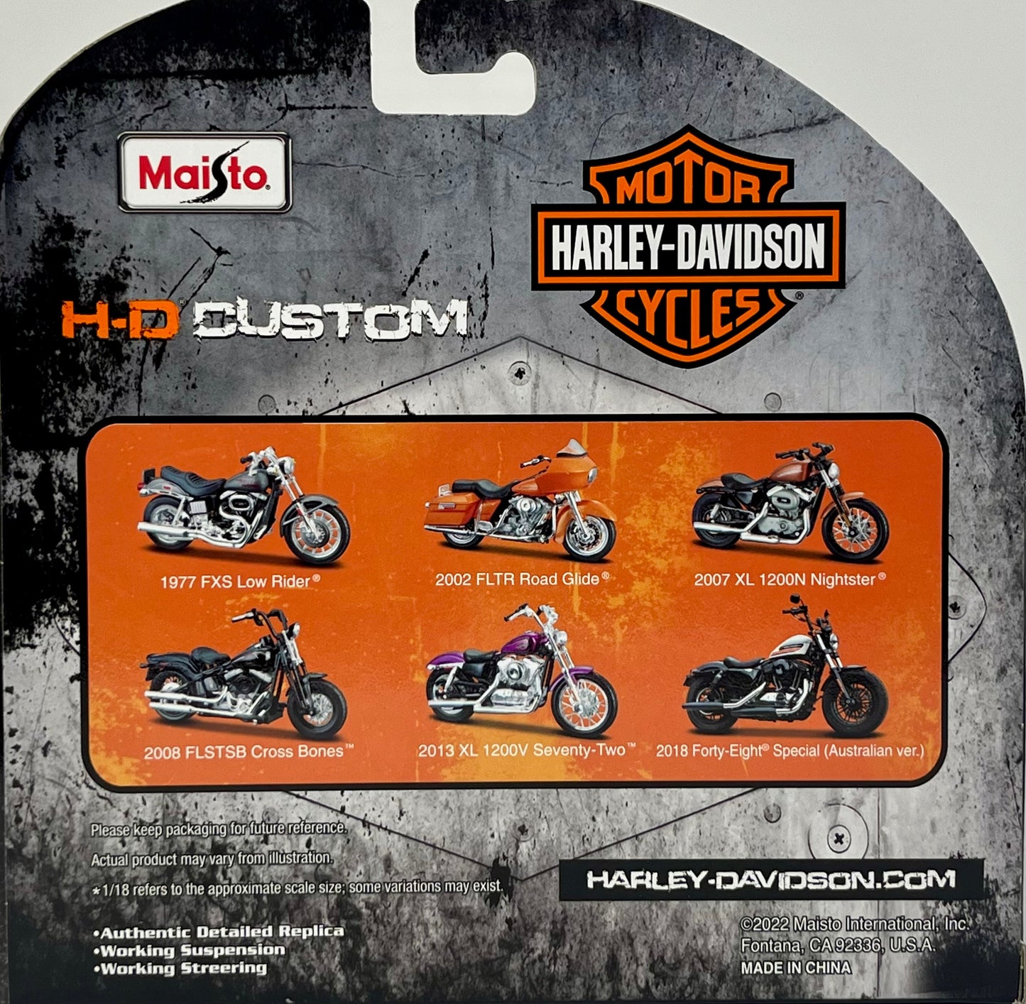 Harley Davidson Motorcycle Maisto 2007 Orange XL 1200N Nightster Series 38 1/18 Model