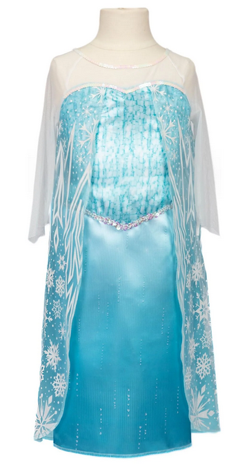Disney's Frozen Elsa Classic Blue Satin Play Dress Outfit Girls 3 to 6 Years Old Size 4-6X