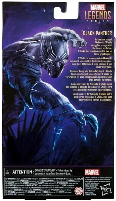 Marvel: Legends Series Black Panther Collectible Kids Toy Action Figure for Boys and Girls Ages 4 and Up (6")