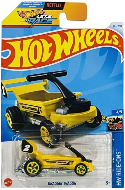 Hot Wheels Draggin' Wagon (Yellow Treasure Hunt), HW Ride-Ons 4/5
