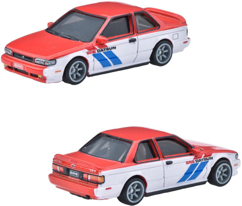 Hot Wheels Toy Cars, Premium Fast and Furious Premium Bundle, Set of 5 Die-Cast 1:64 Scale Toy Cars in Collectible Box from The Fast Franchise (BRE Datsun Ride on Toy Mini Cars 4 Cars)