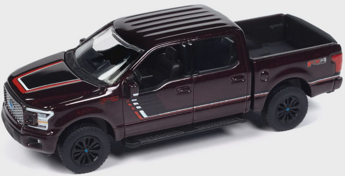 2020 Ford F-150 Truck - Magma Red Metallic w/Hood & Side Stripes