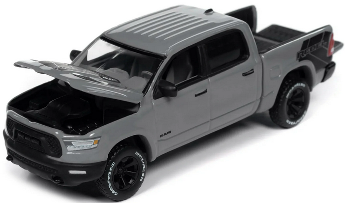 2023 Ram 1500 Rebel Lunar Edition Pickup Truck Ceramic Gray "Muscle Trucks" Series 1/64 Diecast Model Car by Auto World