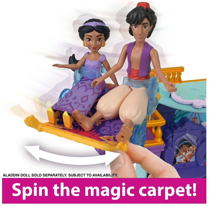 Disney Princess Jasmine Stacking Castle Doll House with Small Doll, Inspired by Disney Movie Aladdin