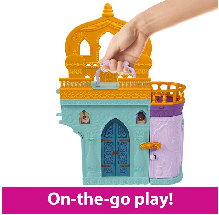 Disney Princess Jasmine Stacking Castle Doll House with Small Doll, Inspired by Disney Movie Aladdin