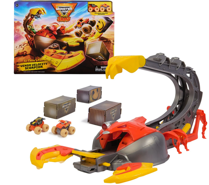 Monster Jam, El Toro Loco Venom Velocity Scorpion Playset, for Ages 3 and up