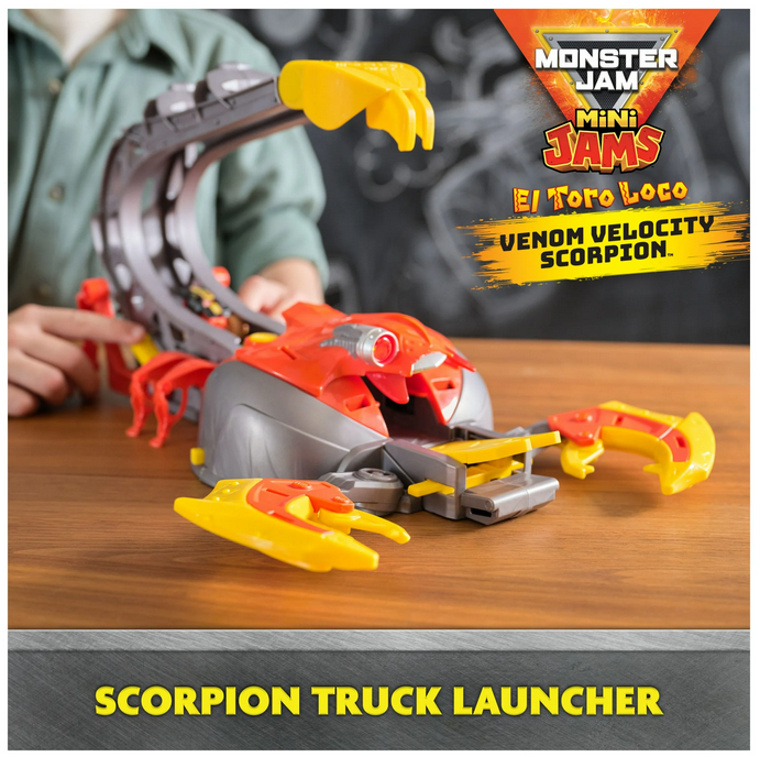 Monster Jam, El Toro Loco Venom Velocity Scorpion Playset, for Ages 3 and up