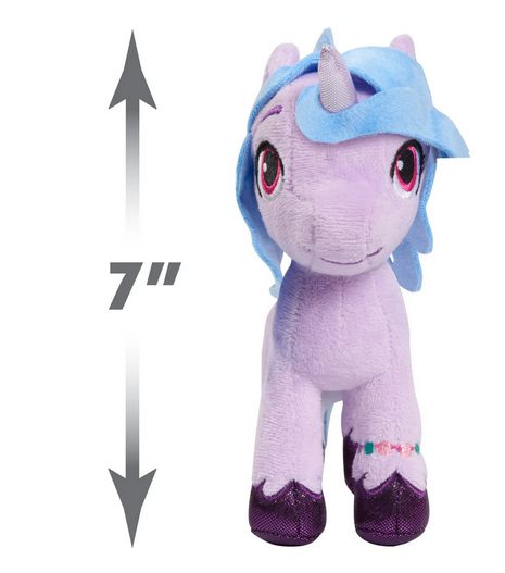 My Little Pony 7-Inch Izzy Moonbow Small Plush, Stuffed Animal, Horse, Kids Toys for Ages 3 up