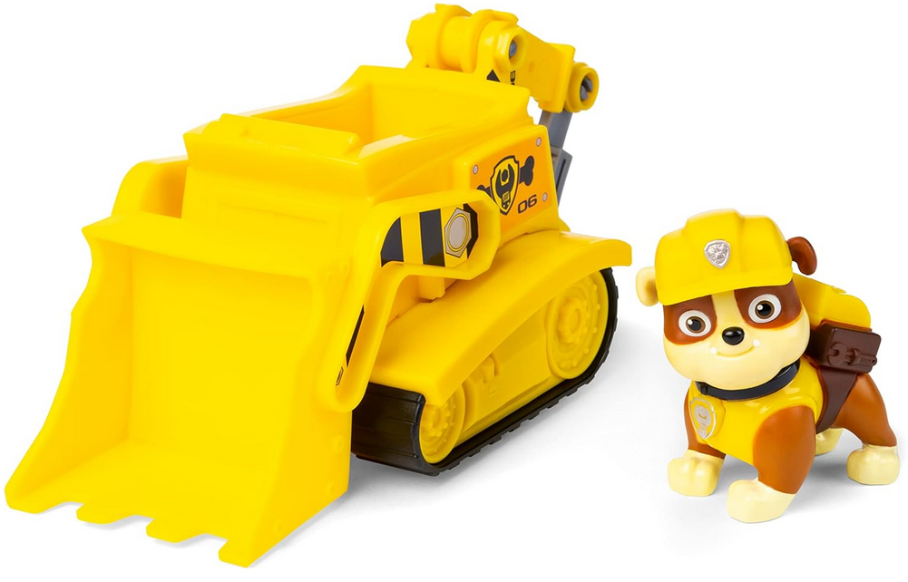 Paw Patrol, Rubble’s Bulldozer Vehicle with Collectible Figure, for Kids Aged 3 Years and Over