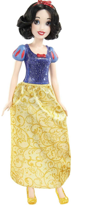 Mattel Disney Princess Toys, Snow White Fashion Doll, Sparkling Look with Black Hair, Brown Eyes & Hair Accessory, Inspired by the Movie