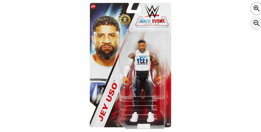 Mattel WWE Jey USO Action Figure, Main Event Series #153 6-inch Collectible with 10 Articulation Points & Life-Like Look