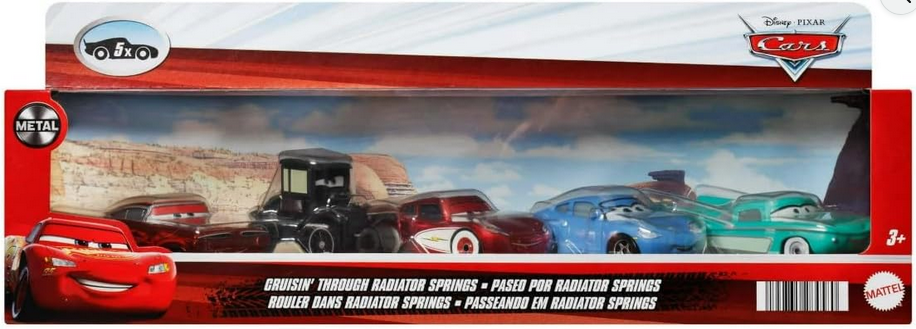 Mattel Cars 3 Cruisin' Through R S 5 Pack Ramone, Lizzie, Crusin Lightning McQueen, Sally, Flo