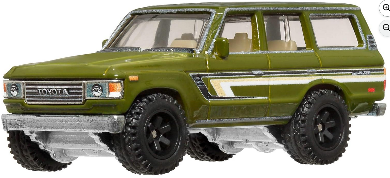 Hot Wheels Premium Car Culture Collectible Toy Car, 1:64 Scale Die-Cast Toyota Landcruiser FJ60, Terra Trek Vehicle with Real Riders Tires
