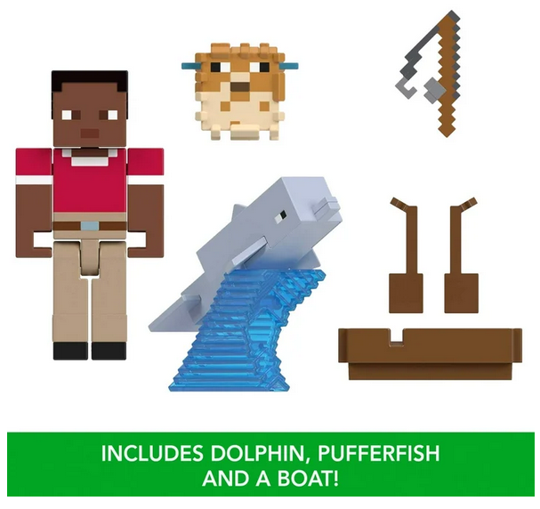 Minecraft Sailor Zuri Action Figures & Accessories 2-Pack, 3.25-inch Scale Collectible Sets