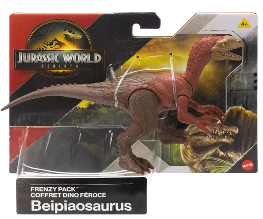 Jurassic World Rebirth Frenzy Pack Beipiaosaurus Dinosaur Figure, Authentic Toy, Digital Play