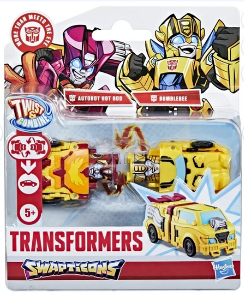Transformers Toys Swapticons Bumblebee and Autobot Hot Rod Action Figures, 5+