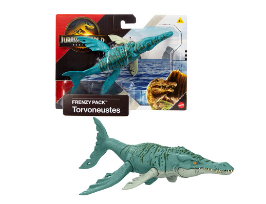 Jurassic World Rebirth Frenzy Pack Torvoneustes Dinosaur Figure, Digital Play