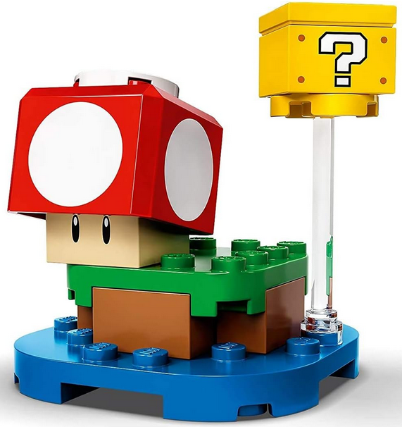 LEGO Super Mario Block Super Mushroom Expansion Pack to Expand Your Game Set 71360, Model 30385