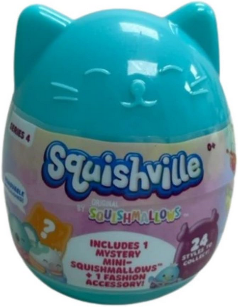 Squishville by Squishmallow Mini Squishmallow Plus Fashion Accessory - Series 4 - One Random Squishville Character Plus Fashion Accessory (Single)