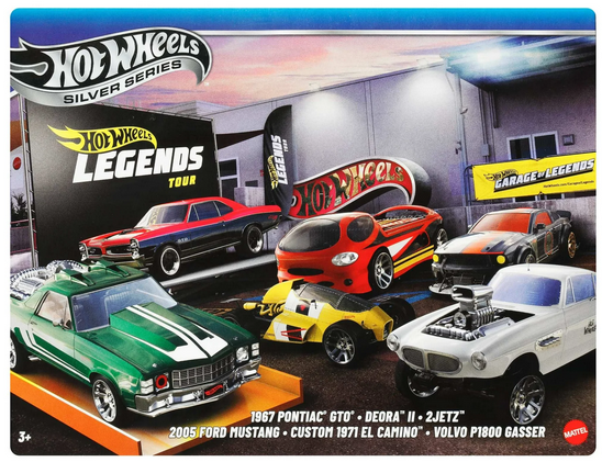 Hot Wheels Legends Tour Set of 6 1:64 Scale Die-Cast Toy Cars & Trucks