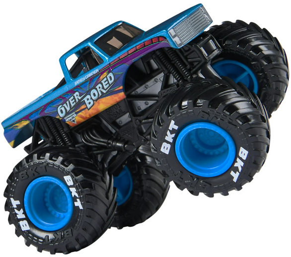 Monster Jam, Official Over Bored Monster Truck, Die-Cast Vehicle, 1:64 Scale, Kids Toys for Boys Ages 3 and up