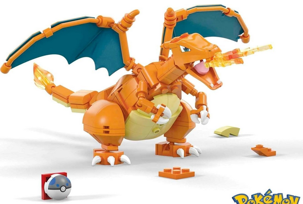MEGA Pokémon Building Toys Set Charizard with 222 Pieces, Articulated and Poseable, 4 Inches Tall, for Kids