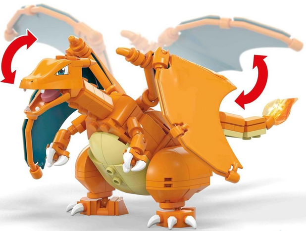 MEGA Pokémon Building Toys Set Charizard with 222 Pieces, Articulated and Poseable, 4 Inches Tall, for Kids