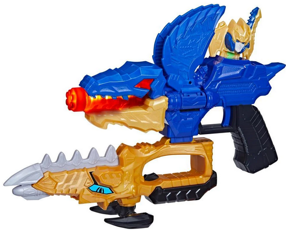 Power Rangers Dino Fury Gold Fury Blade Blaster Superhero Costume Accessory, Kids 5 and Up