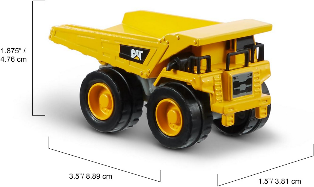 AT Construction Toys CAT Construction Die Cast Metal 3 Pack Vehicles - Dump Truck/Cement Mixer/Grader for Ages 3+