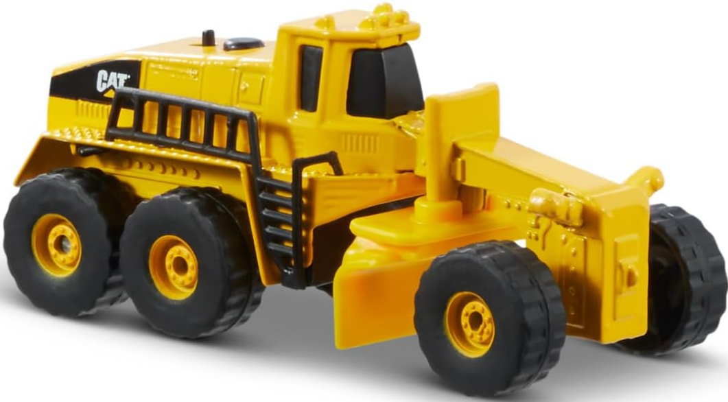 AT Construction Toys CAT Construction Die Cast Metal 3 Pack Vehicles - Dump Truck/Cement Mixer/Grader for Ages 3+