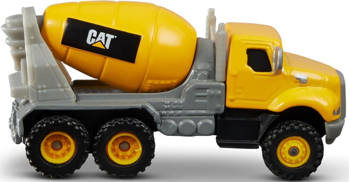 AT Construction Toys CAT Construction Die Cast Metal 3 Pack Vehicles - Dump Truck/Cement Mixer/Grader for Ages 3+