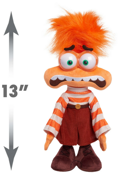Disney and Pixar Inside Out 2 Shaking with Anxiety Feature Plush, Kids Toys for Ages 3 up