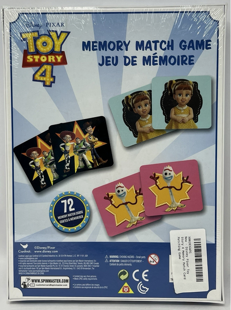 Disney Pixar Toy Story 4 Memory Match Card Game