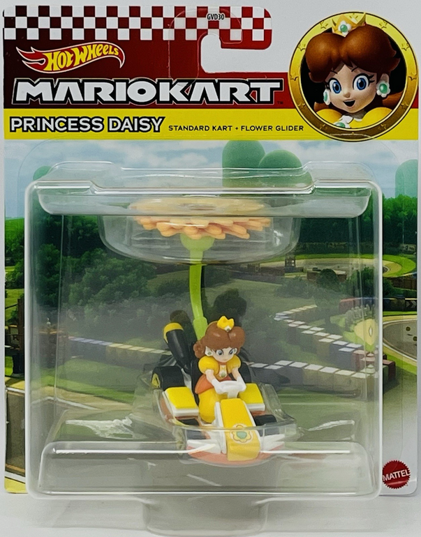Hot Wheels Mario Kart Princess Daisy Diecast Car Standard Kart Flower Glider