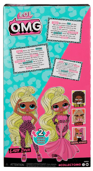 LOL Surprise OMG Lady Diva Fashion Doll with Multiple Surprises Including Transforming Fashions and Fabulous Accessories