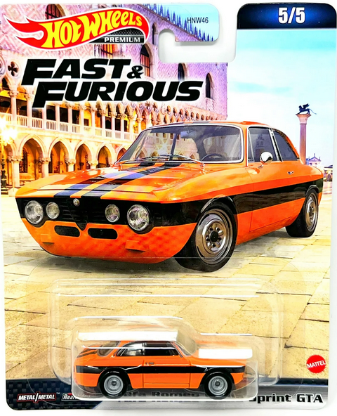 Hot Wheels Premium Fast & Furious Alfa Romeo Guilia Sprint GTA Orange