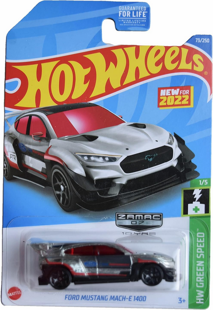 Hot Wheels Zamac Ford Mustang Mach E 1400, HW Green Speed 1/5