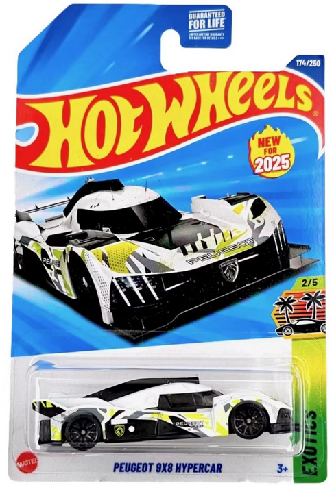 Hot Wheels Peugeot 9X8 Hypercar Exotics New 2025