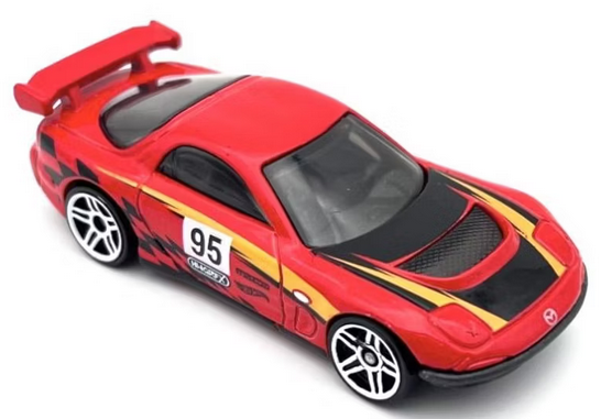 Hot Wheels 1995 Mazda RX-7 Drift Red 163/250 '70 VS '90 9/10
